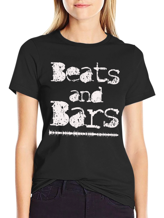 Beats and Bars Graphic Black T-Shirt