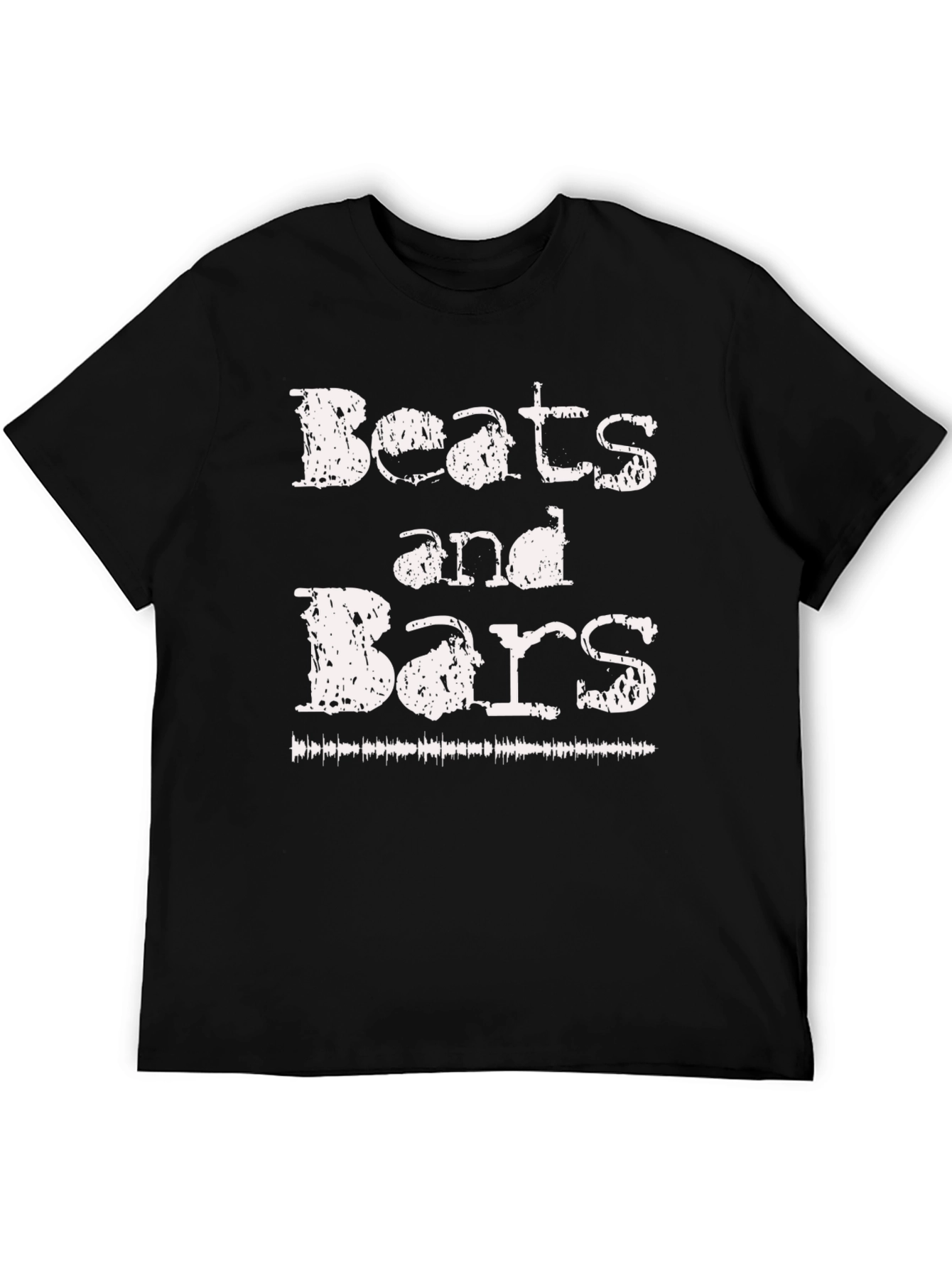 Beats and Bars Graphic Black T-Shirt