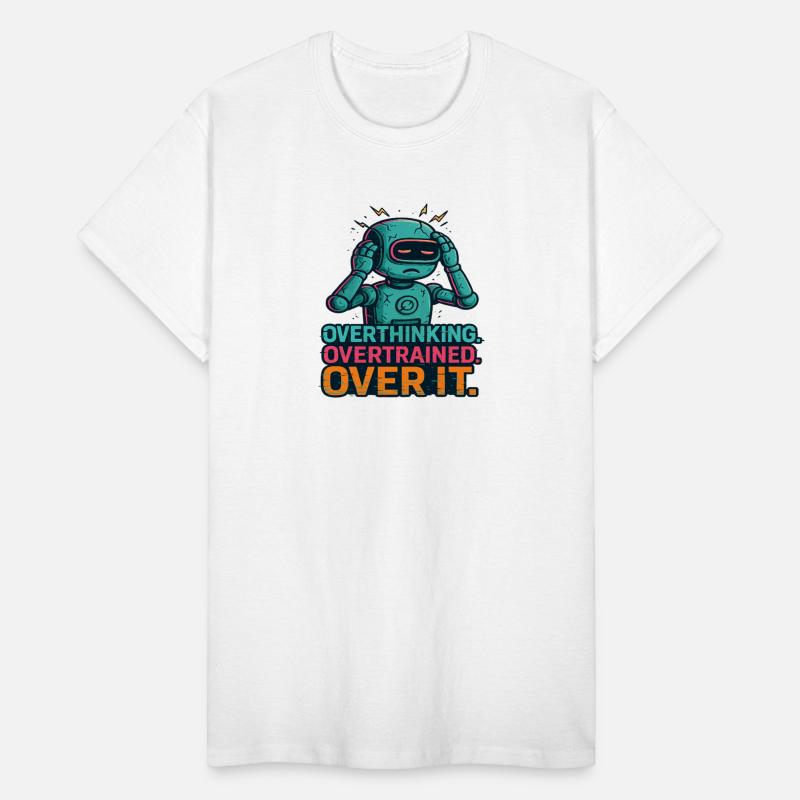 Overthinking Robot Illustration