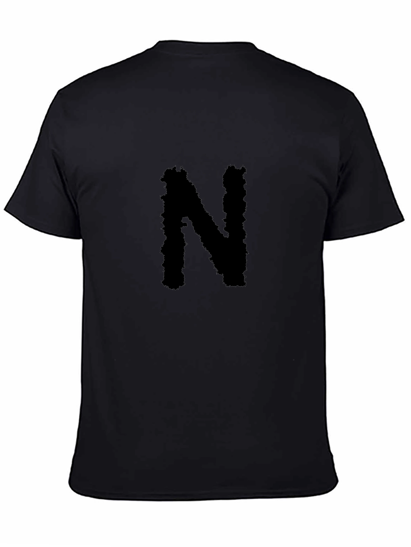 Black T-Shirt with Bold N Graphic