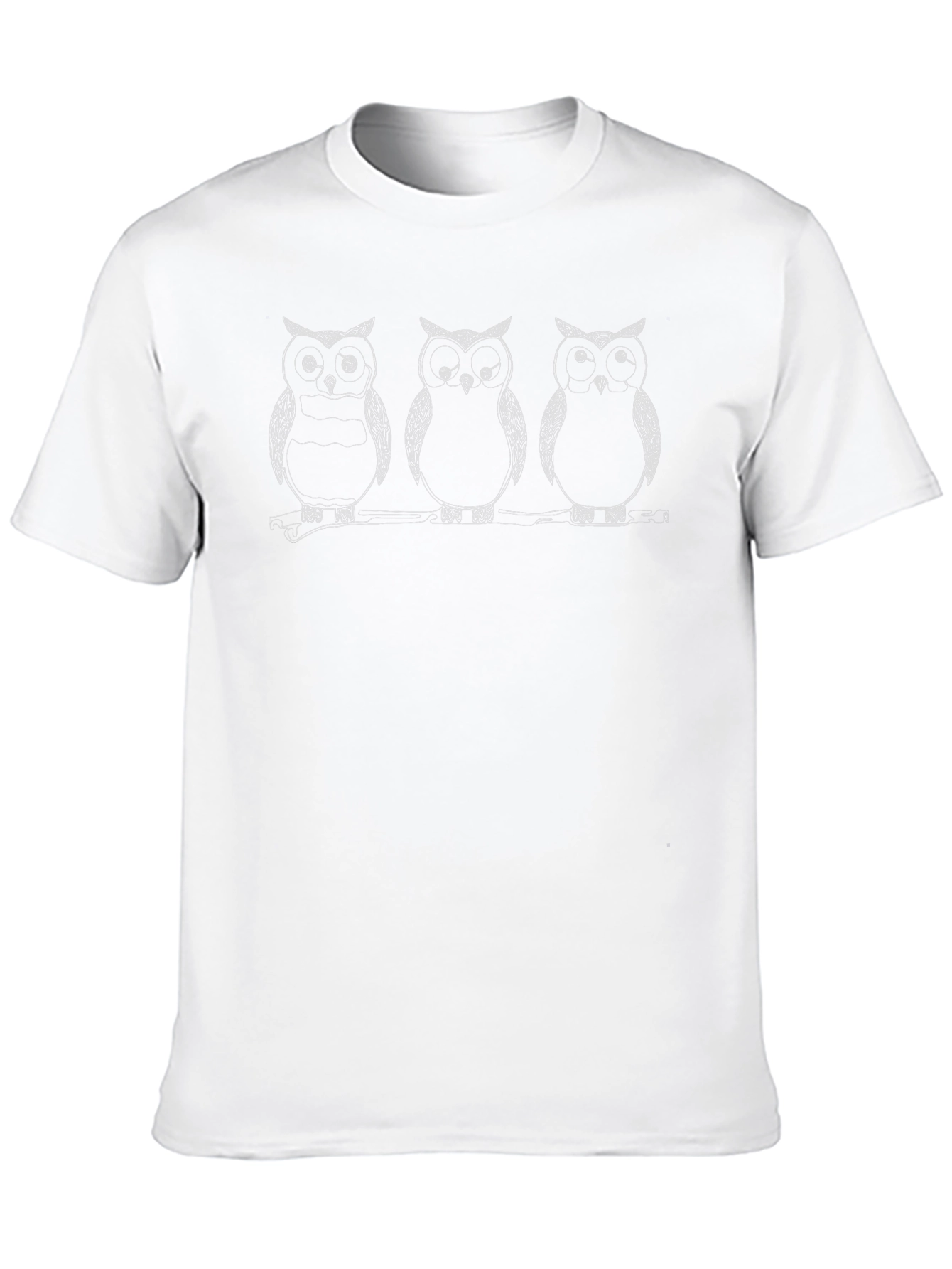 Three Owls Graphic Print Tee - Black