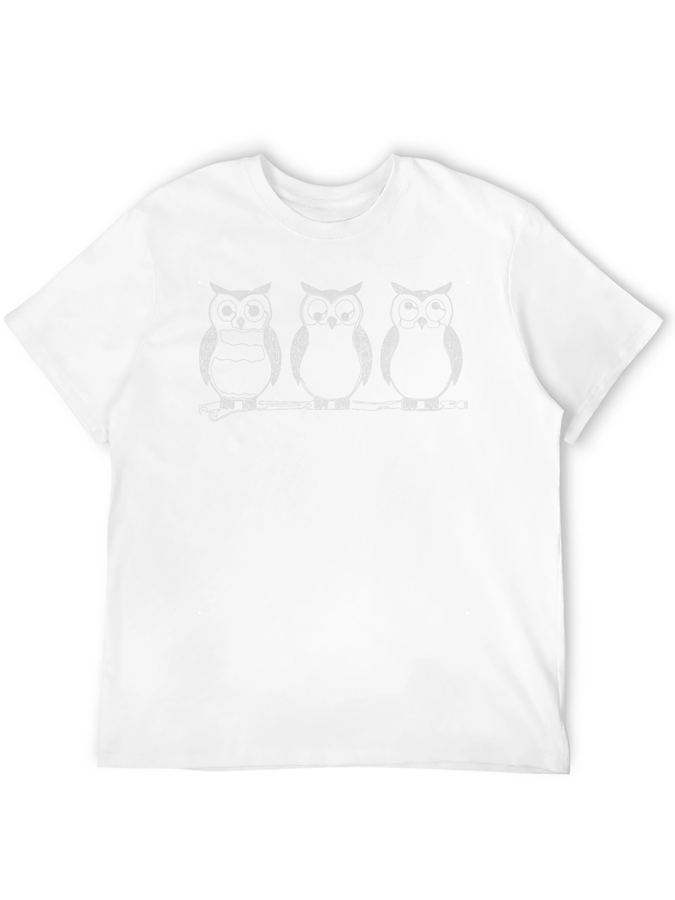 Three Owls Graphic Print Tee - Black