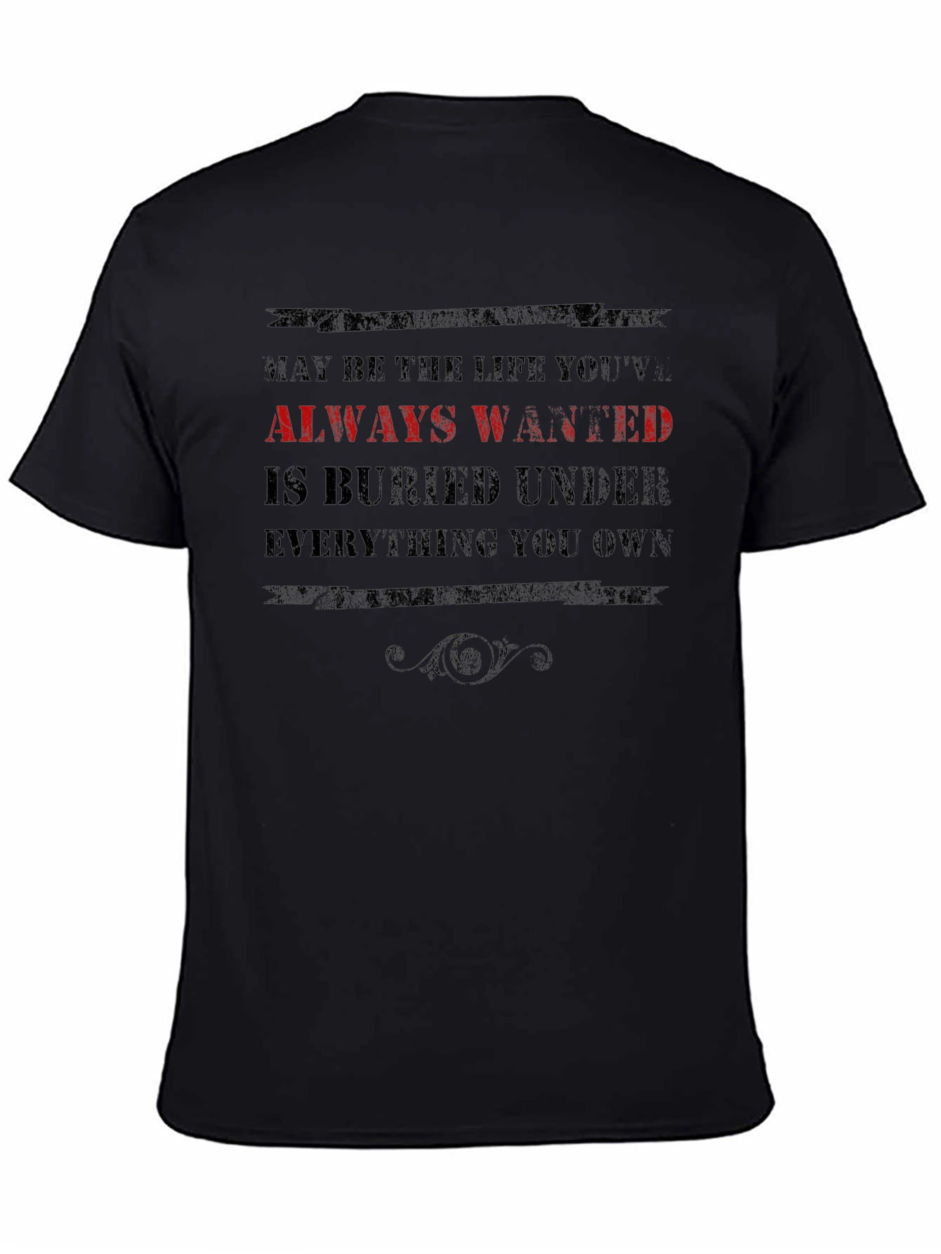 Always Wanted Black Graphic Tee Shirt