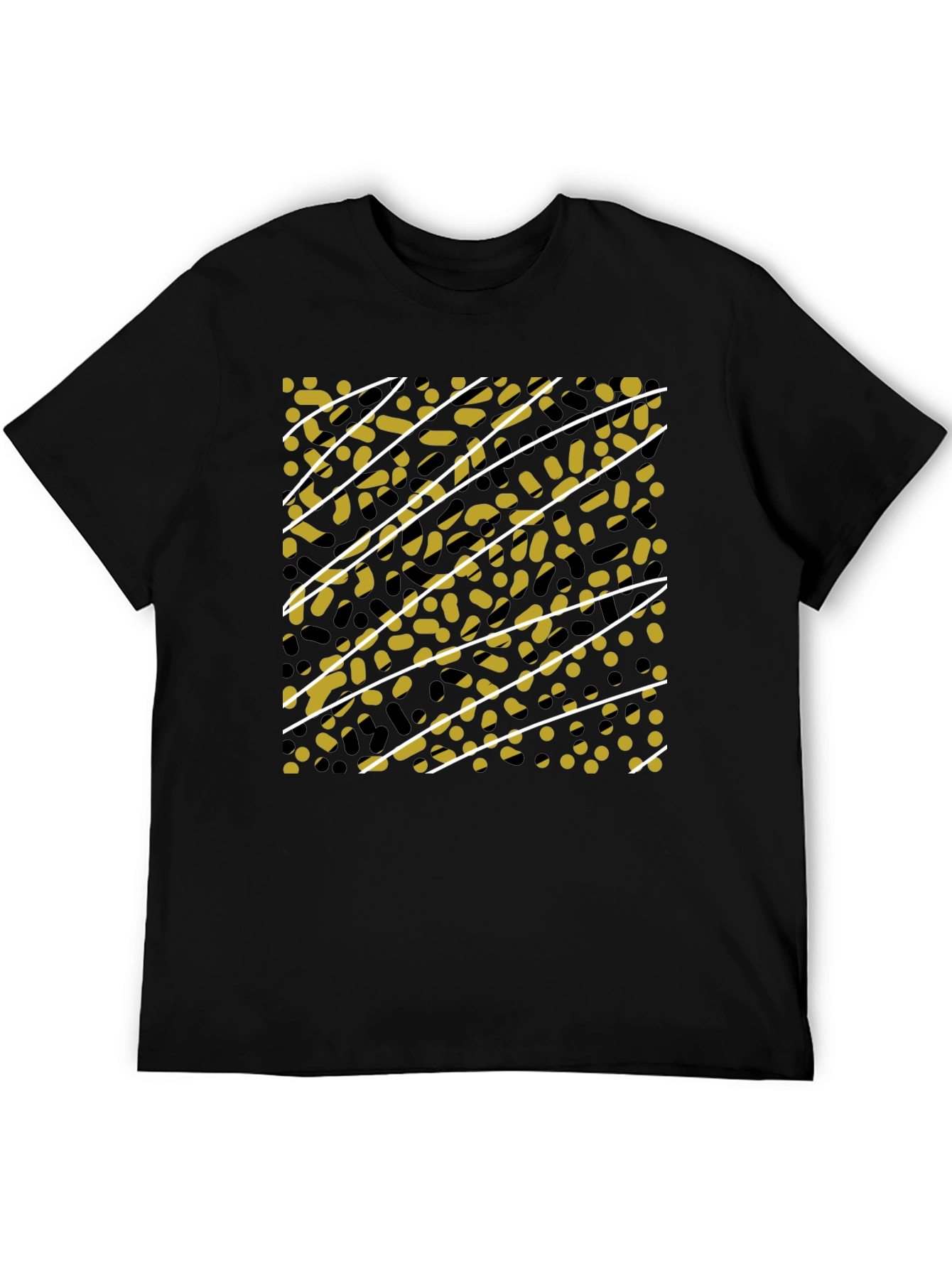Abstract Pattern Black T-Shirt