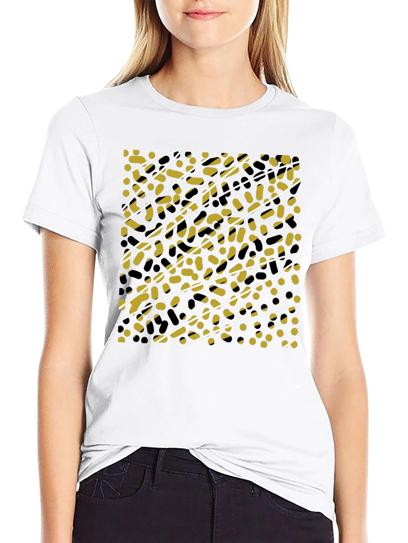 Abstract Pattern Black T-Shirt