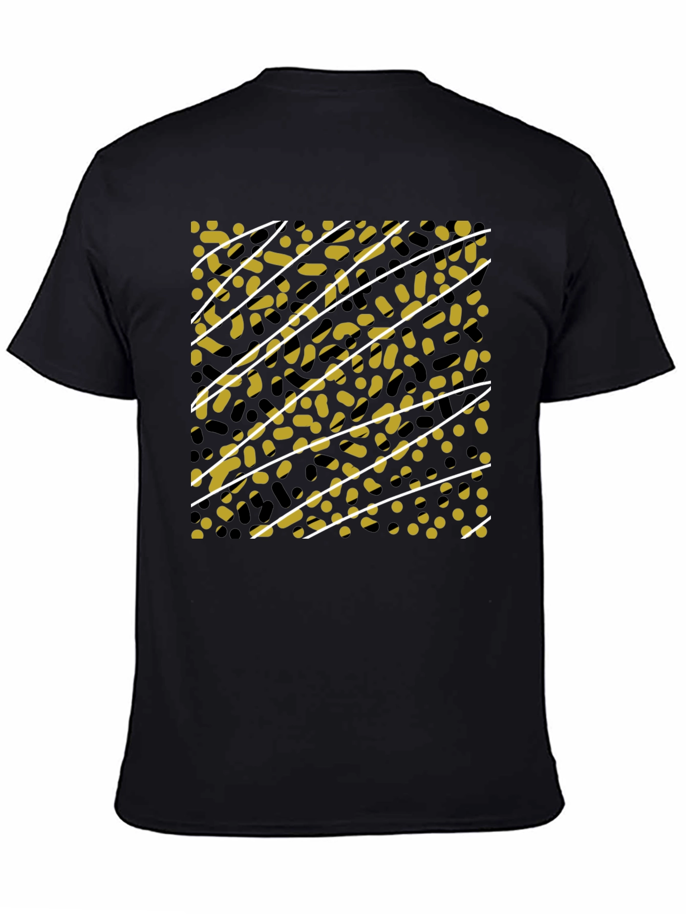 Abstract Pattern Black T-Shirt