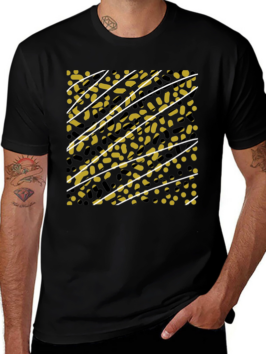 Abstract Pattern Black T-Shirt