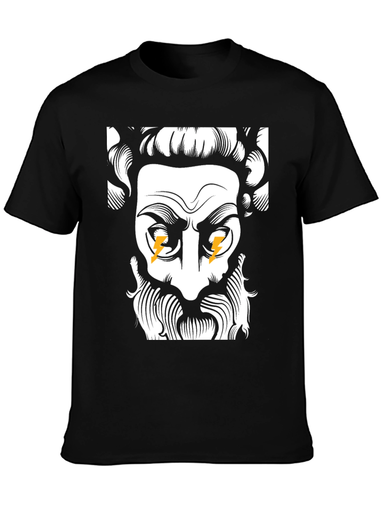 Zeus Lightning Bolt T-Shirt - Black Graphic Tee