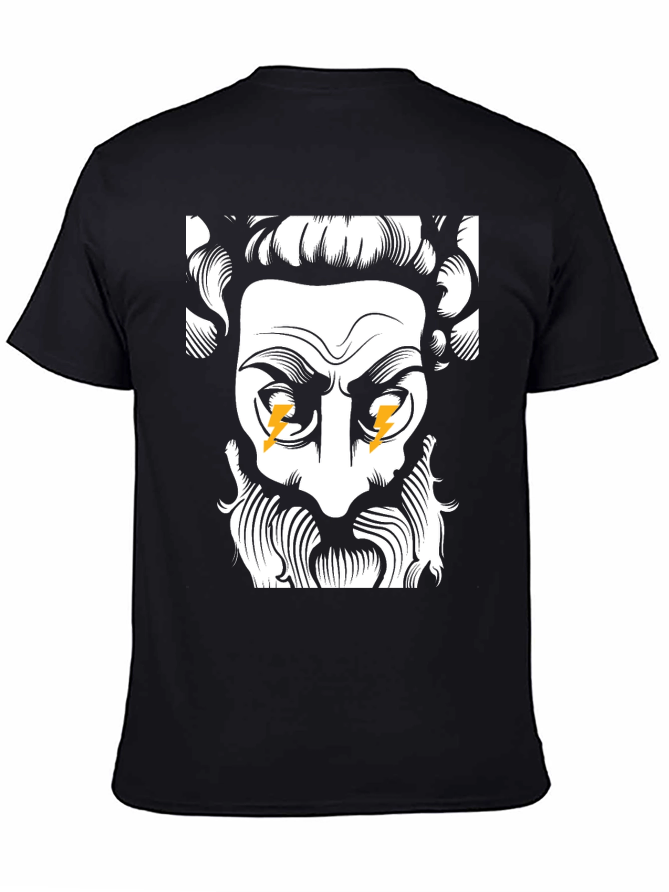 Zeus Lightning Bolt T-Shirt - Black Graphic Tee