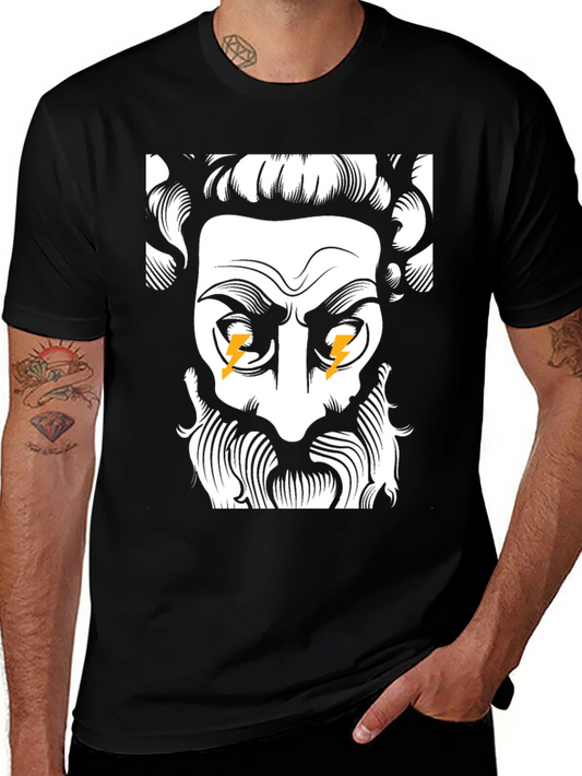 Zeus Lightning Bolt T-Shirt - Black Graphic Tee