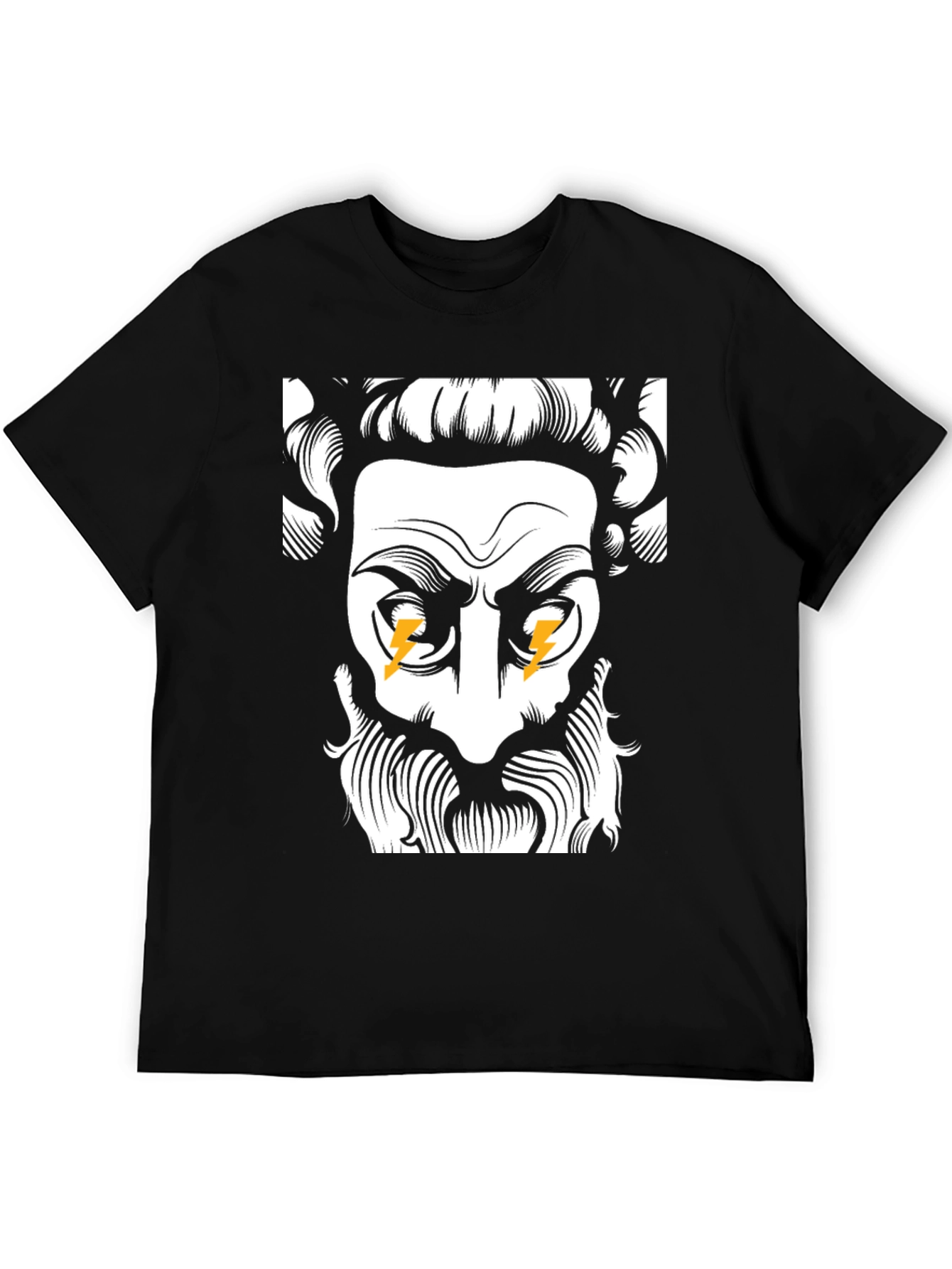 Zeus Lightning Bolt T-Shirt - Black Graphic Tee