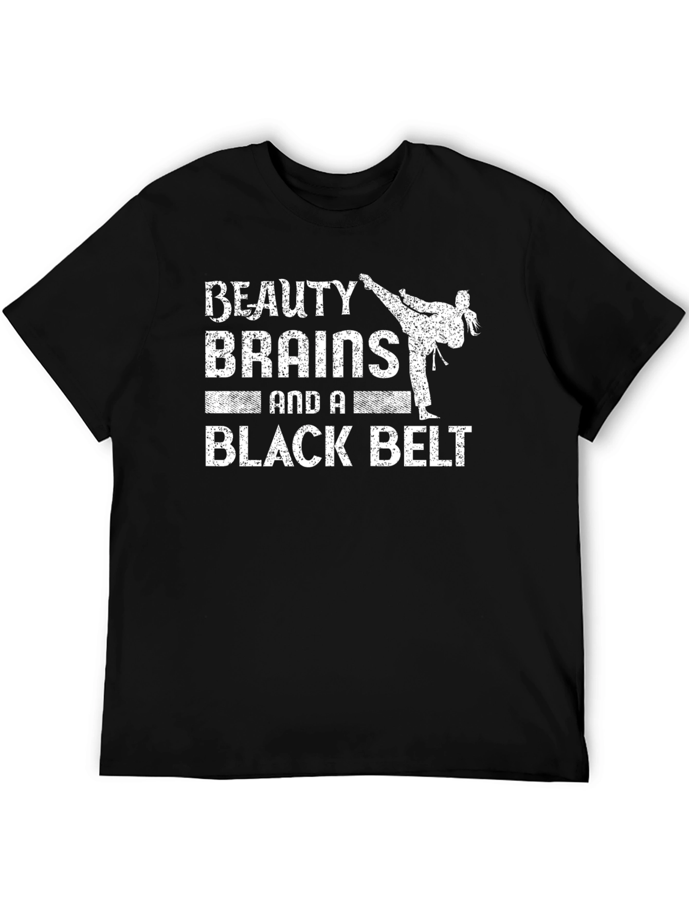 Beauty Brains Black Belt Tee - Martial Arts Shirt