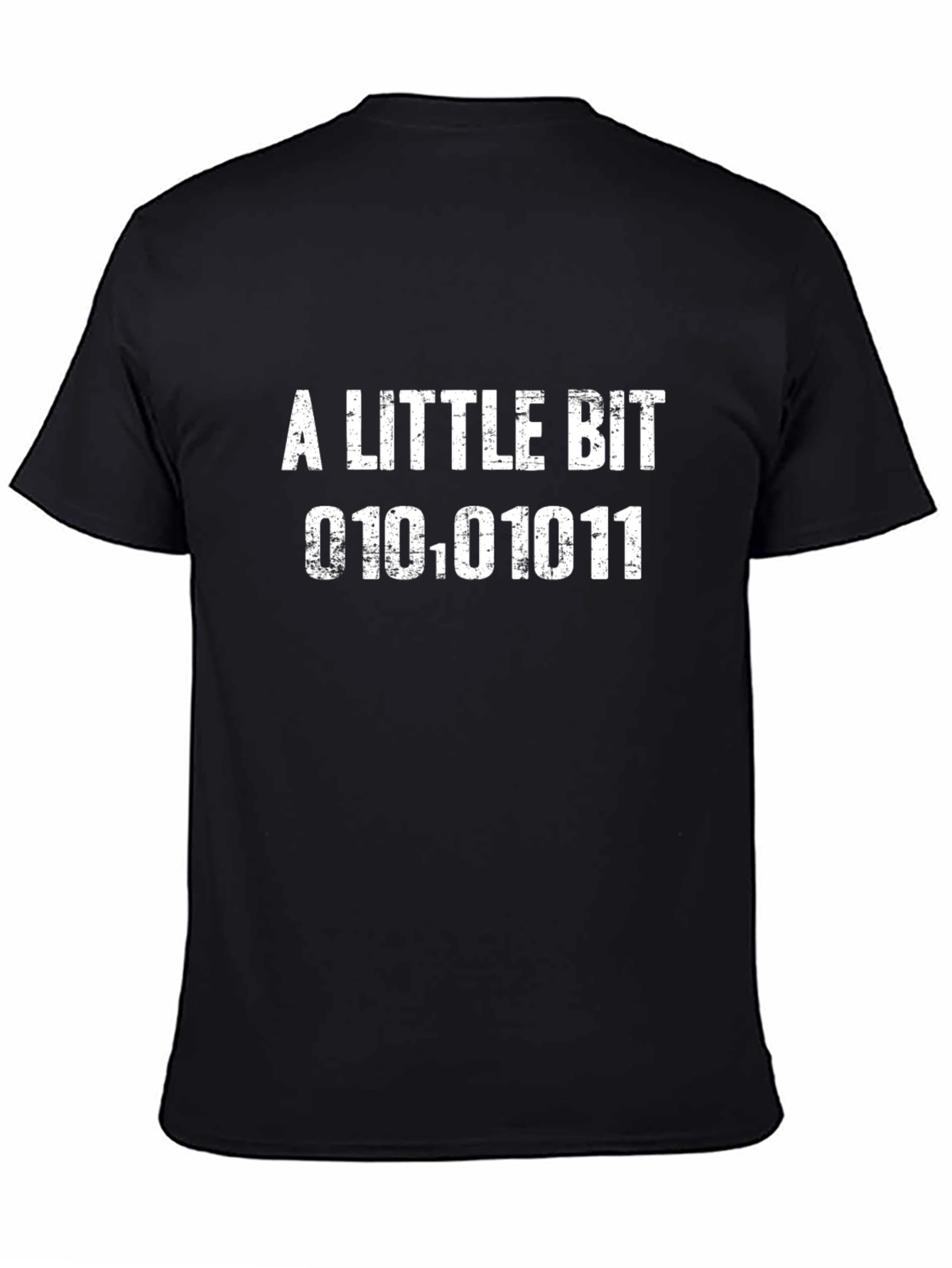 A Little Bit Binary Code Graphic Tee - Black