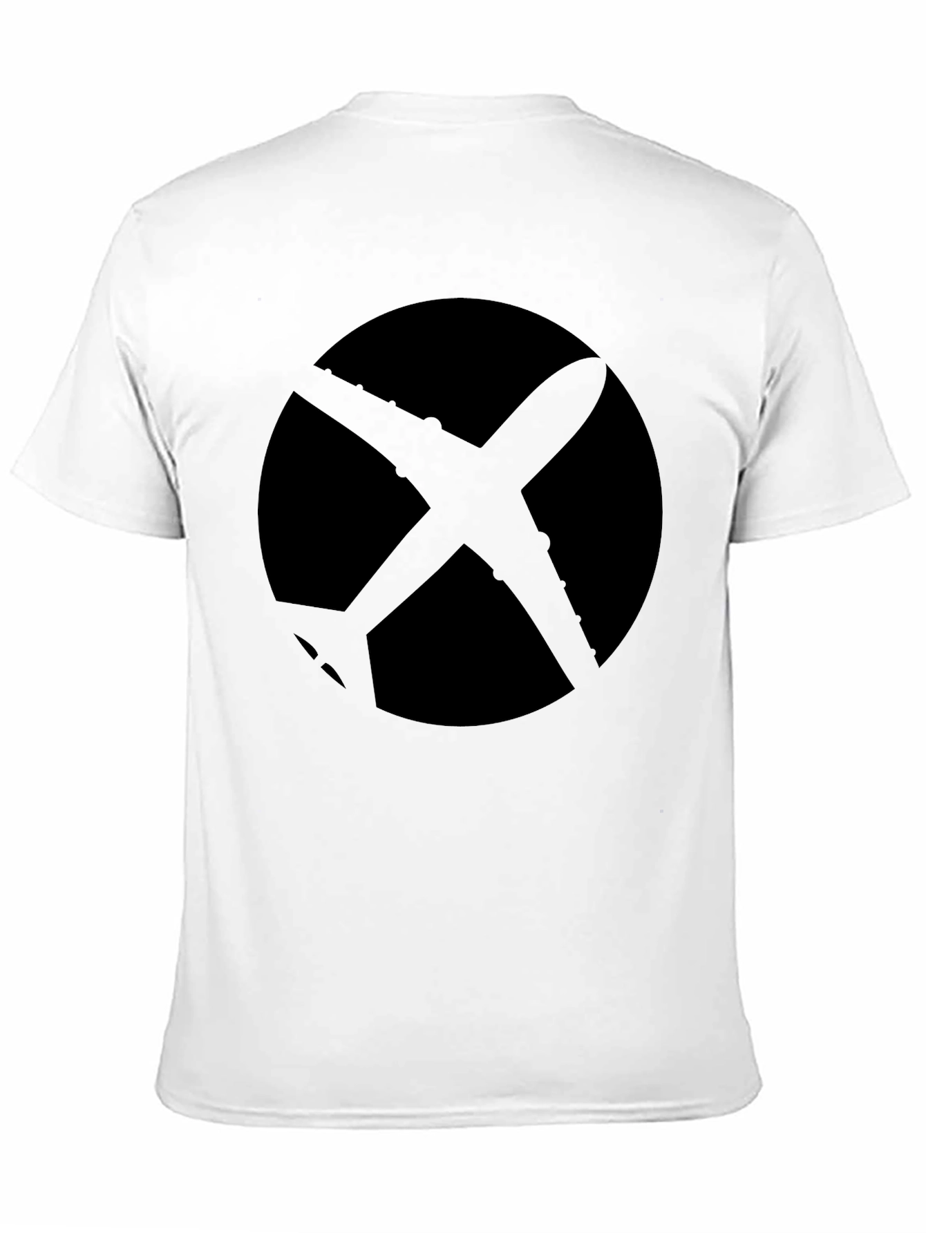 Airplane Circle Black Graphic Tee
