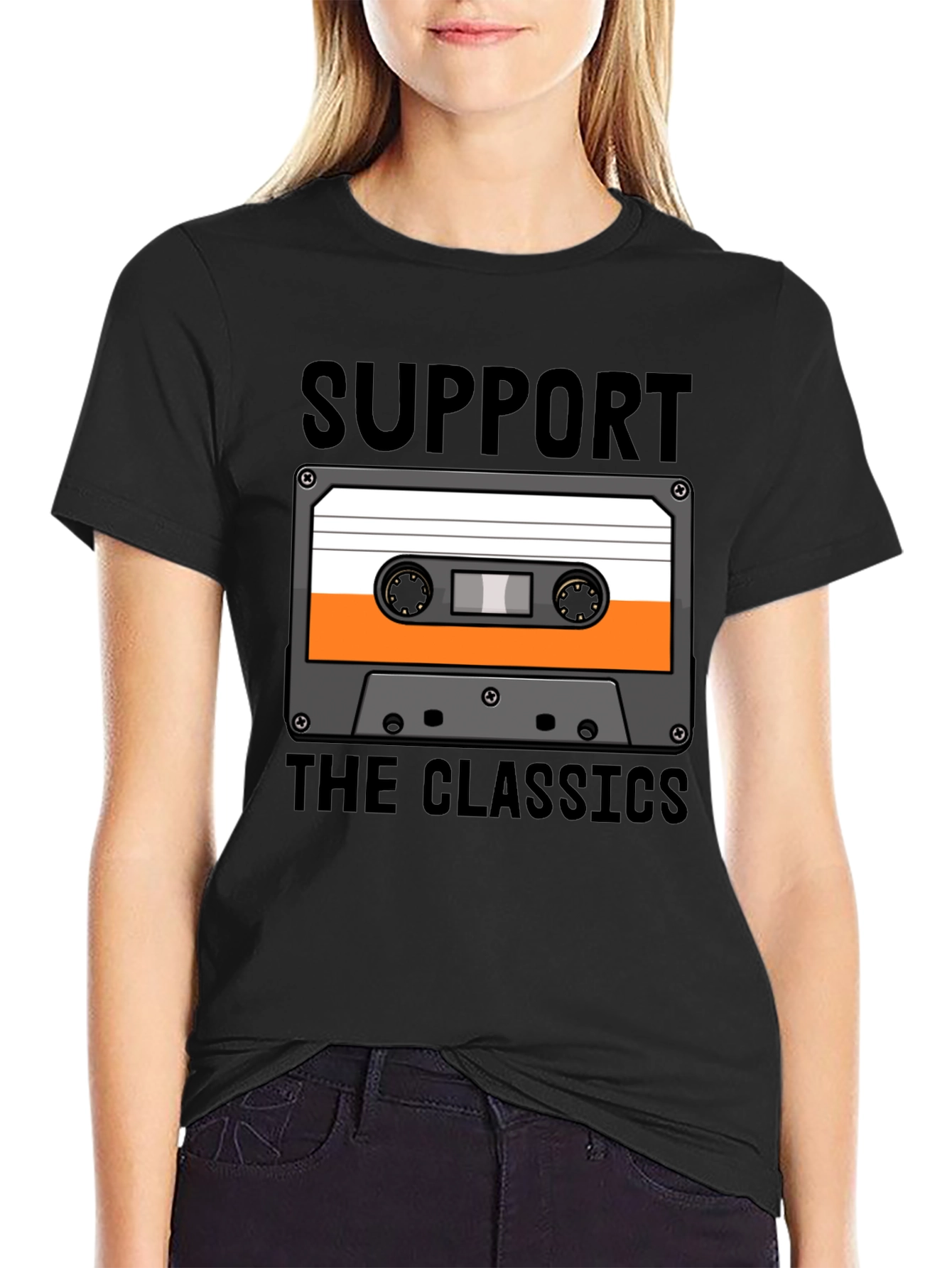 Support the Classics Cassette Tape Graphic T-Shirt