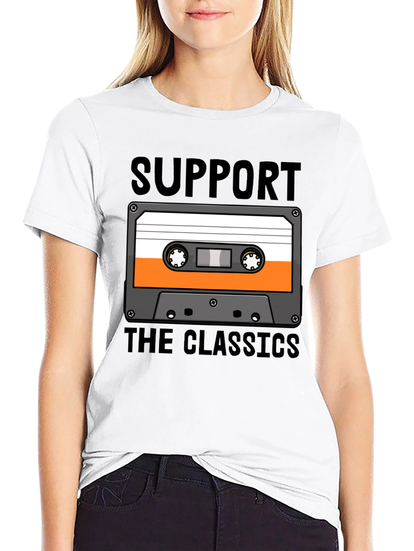 Support the Classics Cassette Tape Graphic T-Shirt