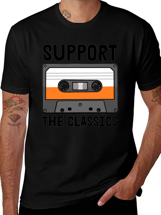 Support the Classics Cassette Tape Graphic T-Shirt