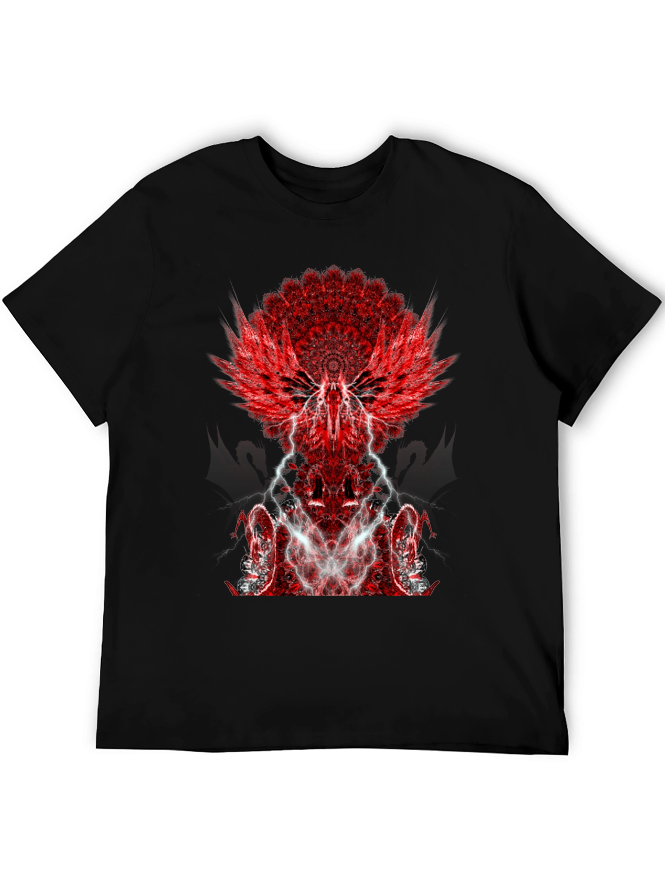 Winged Graphic Black T-Shirt