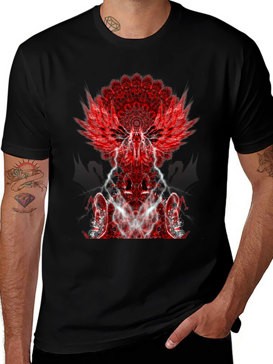 Winged Graphic Black T-Shirt