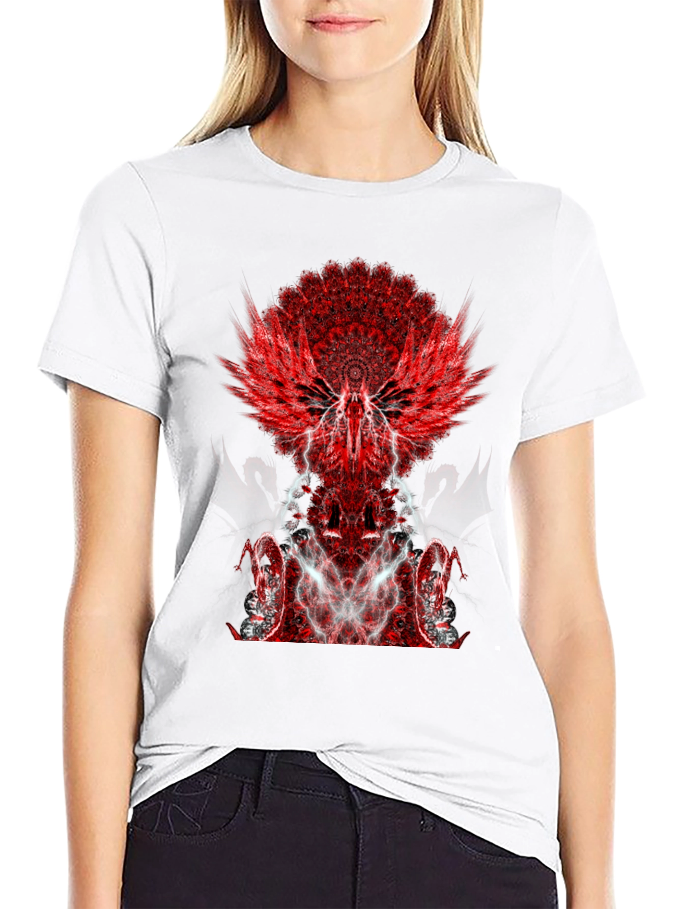 Winged Graphic Black T-Shirt