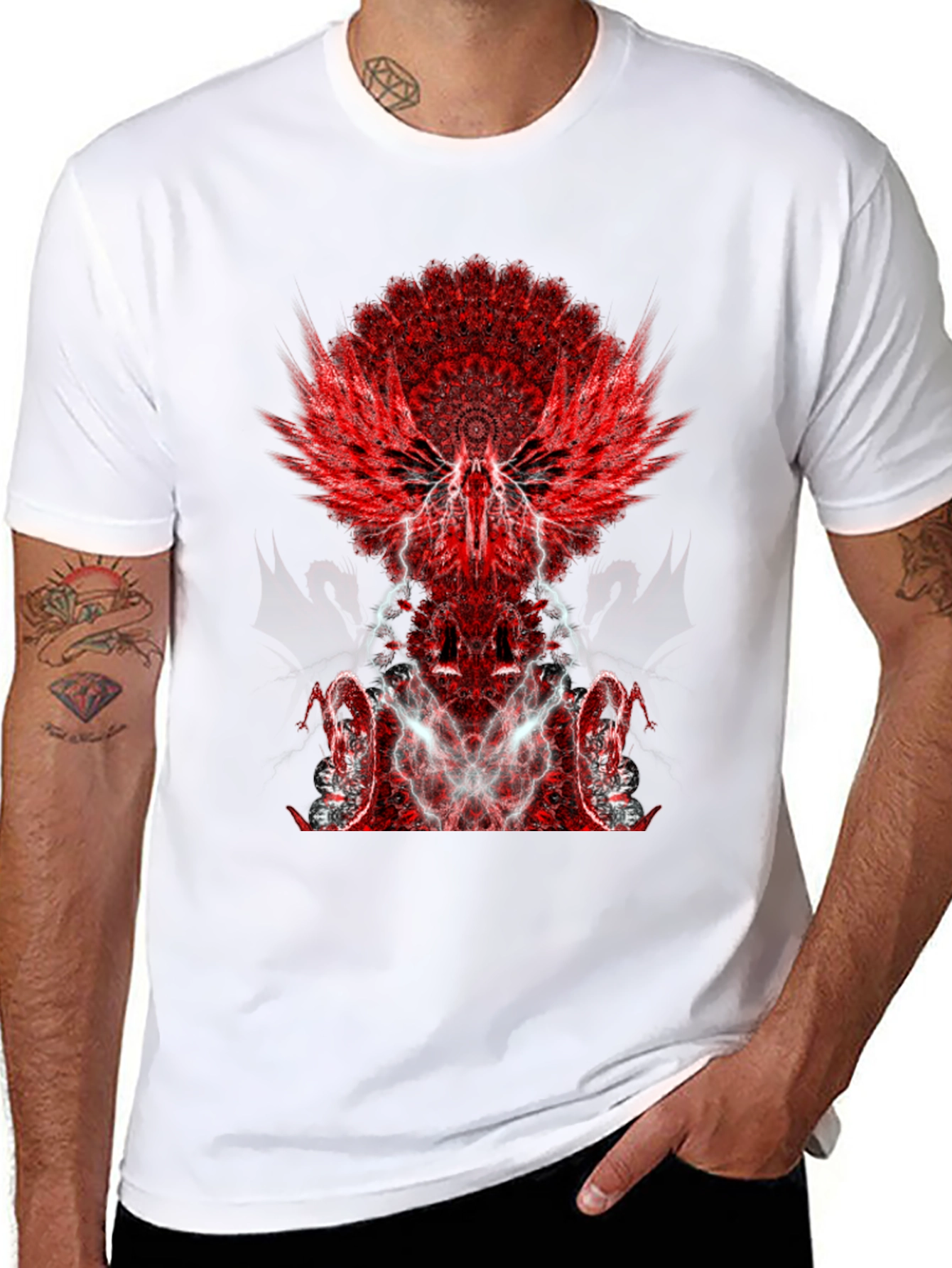 Winged Graphic Black T-Shirt