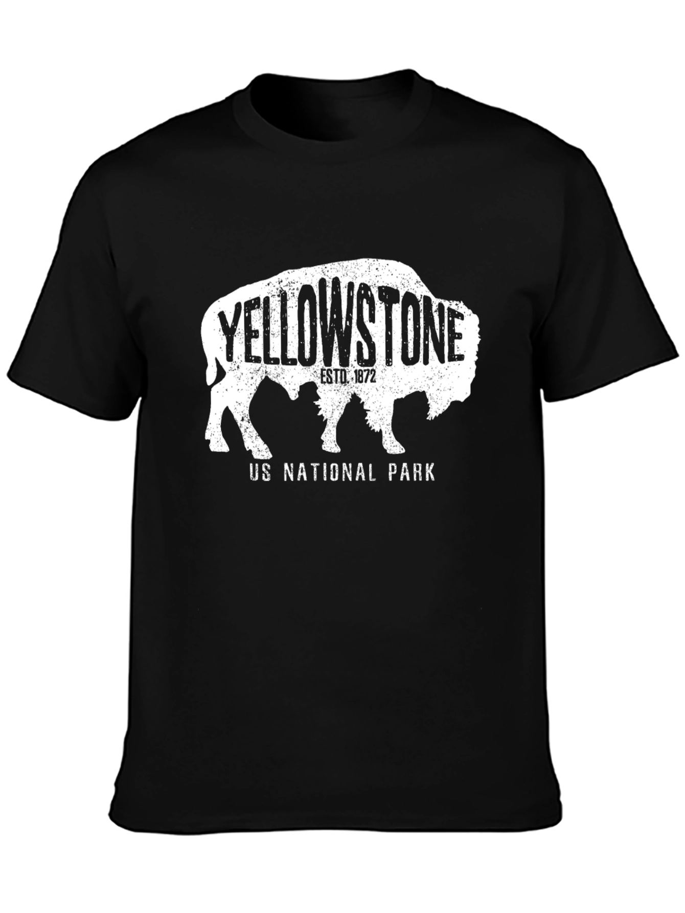 Yellowstone National Park Buffalo Graphic Tee - Black