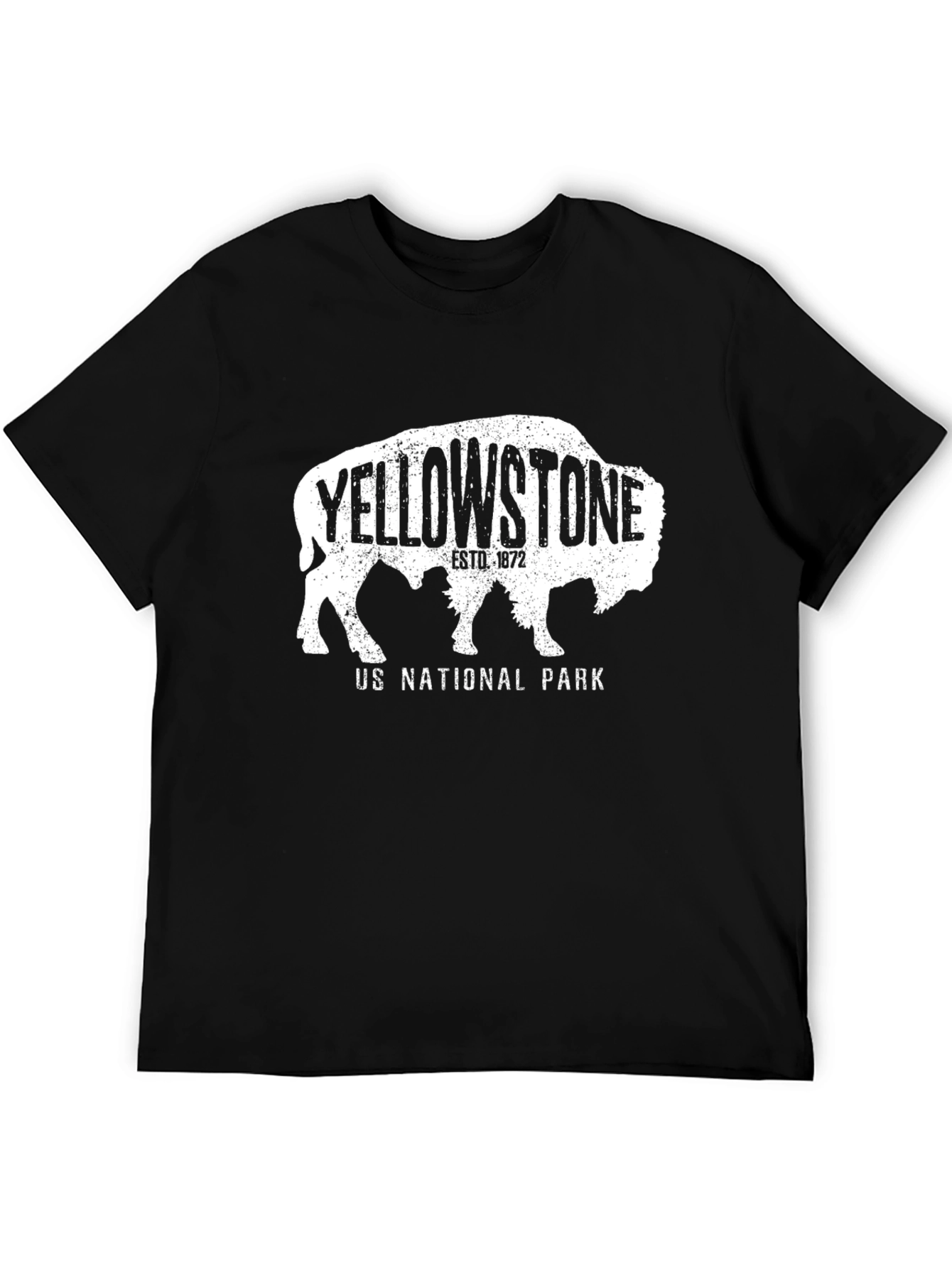 Yellowstone National Park Buffalo Graphic Tee - Black