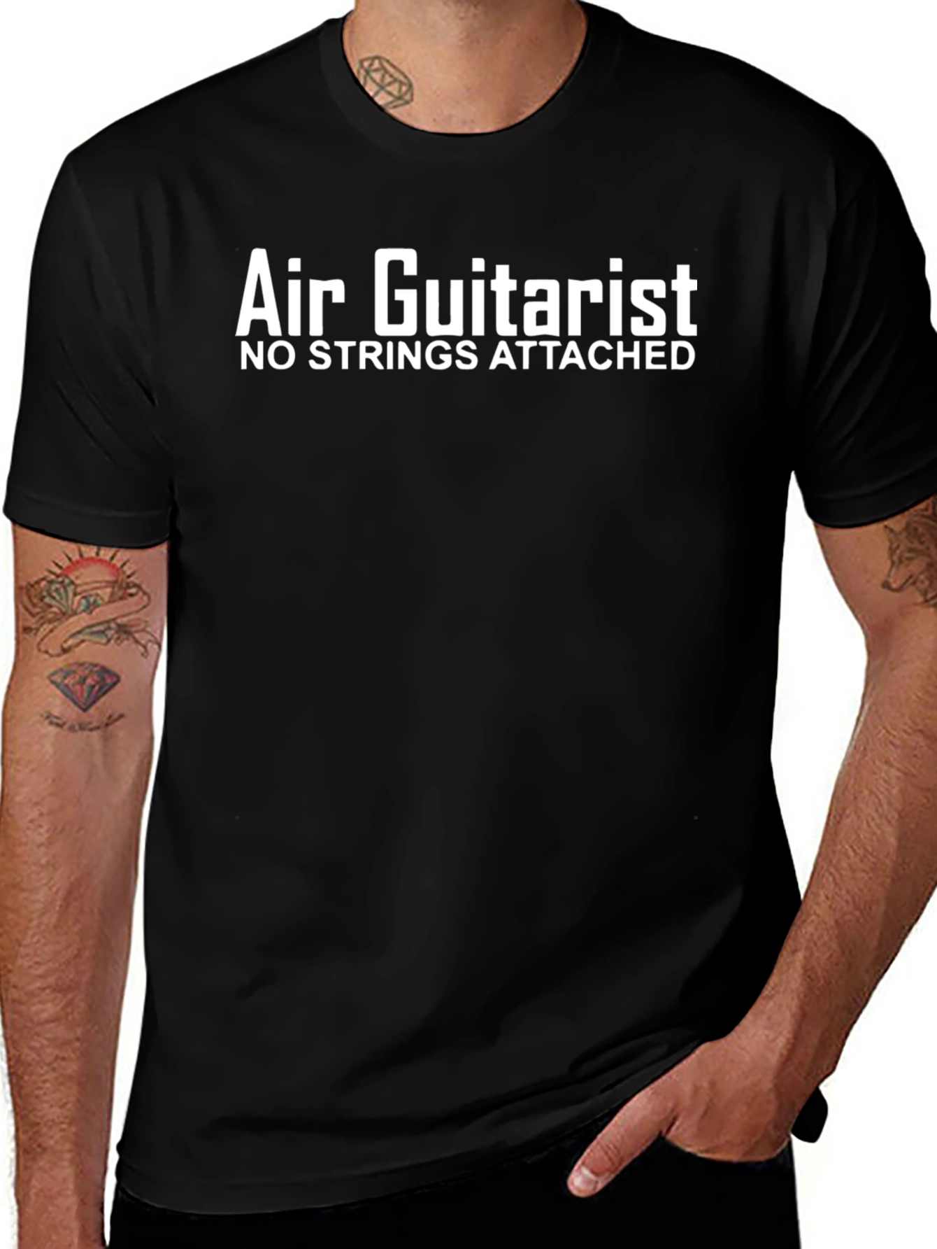 Air Guitarist Graphic Tee - No Strings Attached T-Shirt