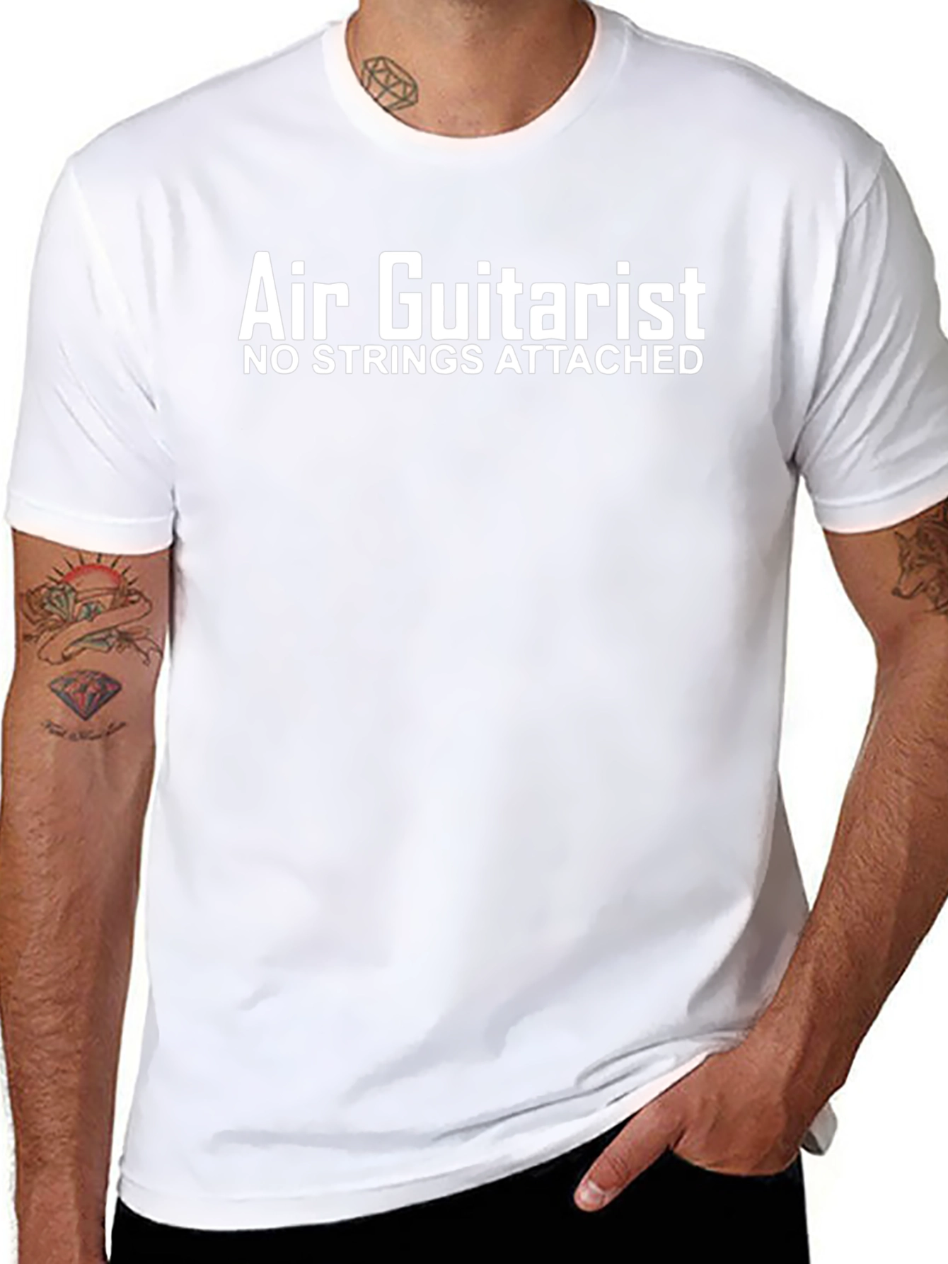 Air Guitarist Graphic Tee - No Strings Attached T-Shirt