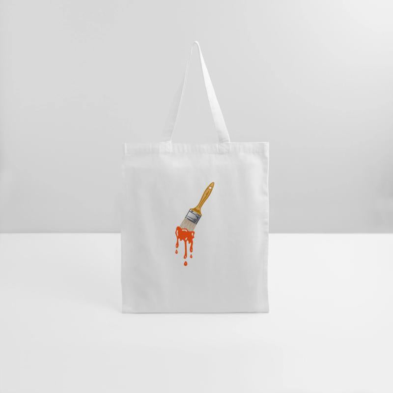 paint brush with red paint