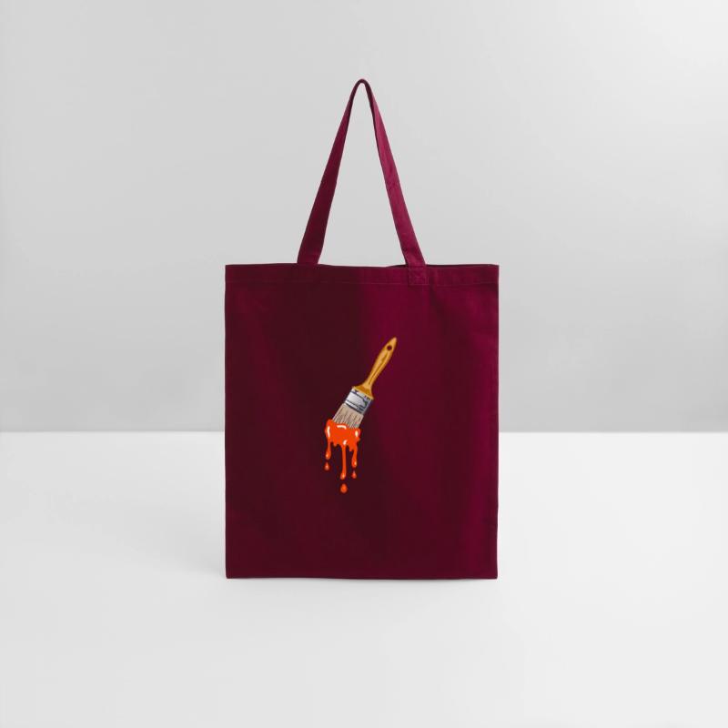 paint brush with red paint