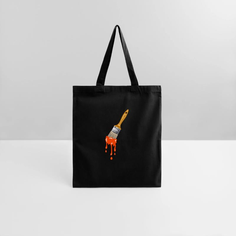 paint brush with red paint