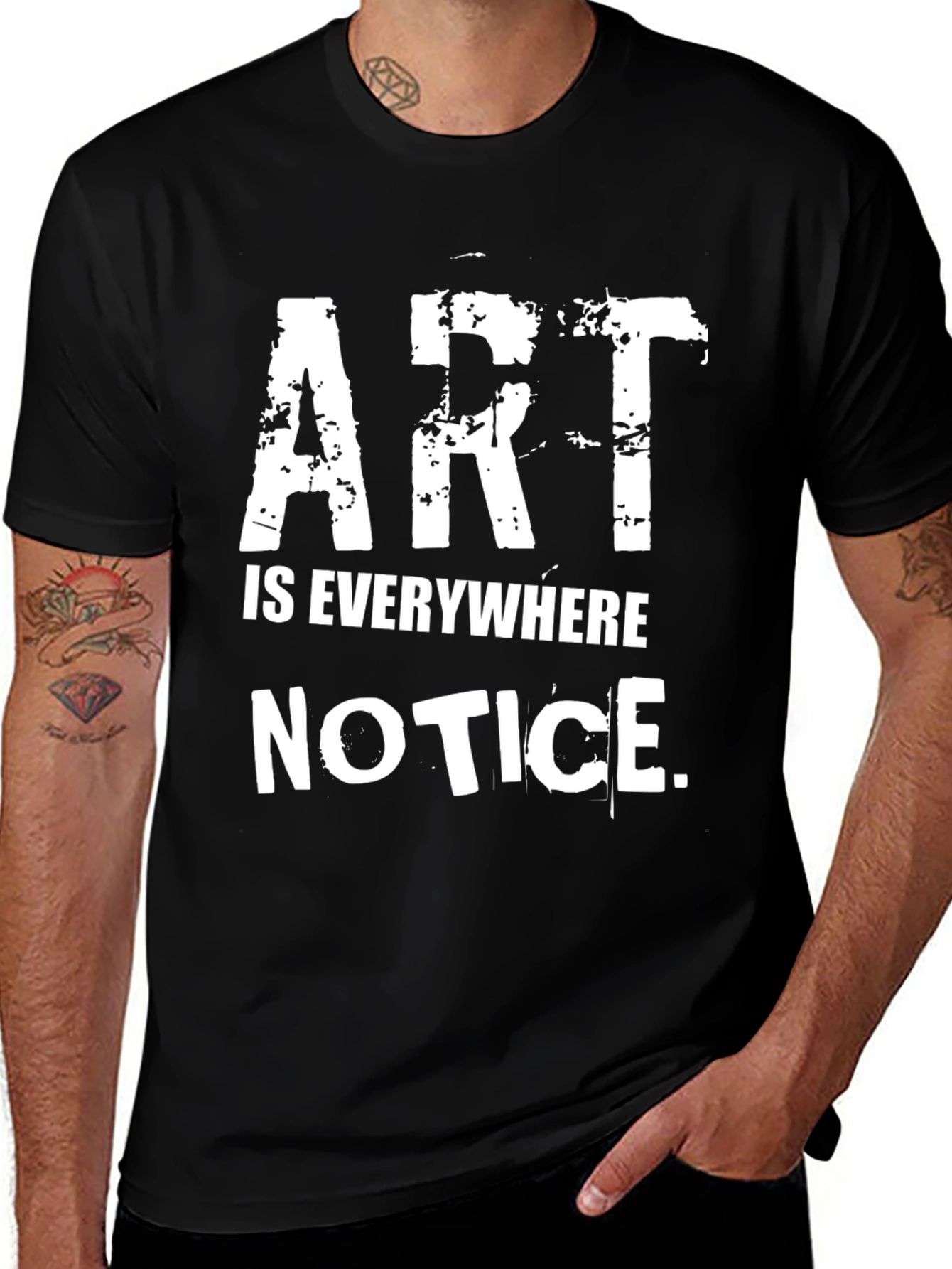 Art Is Everywhere Notice Graphic T-Shirt