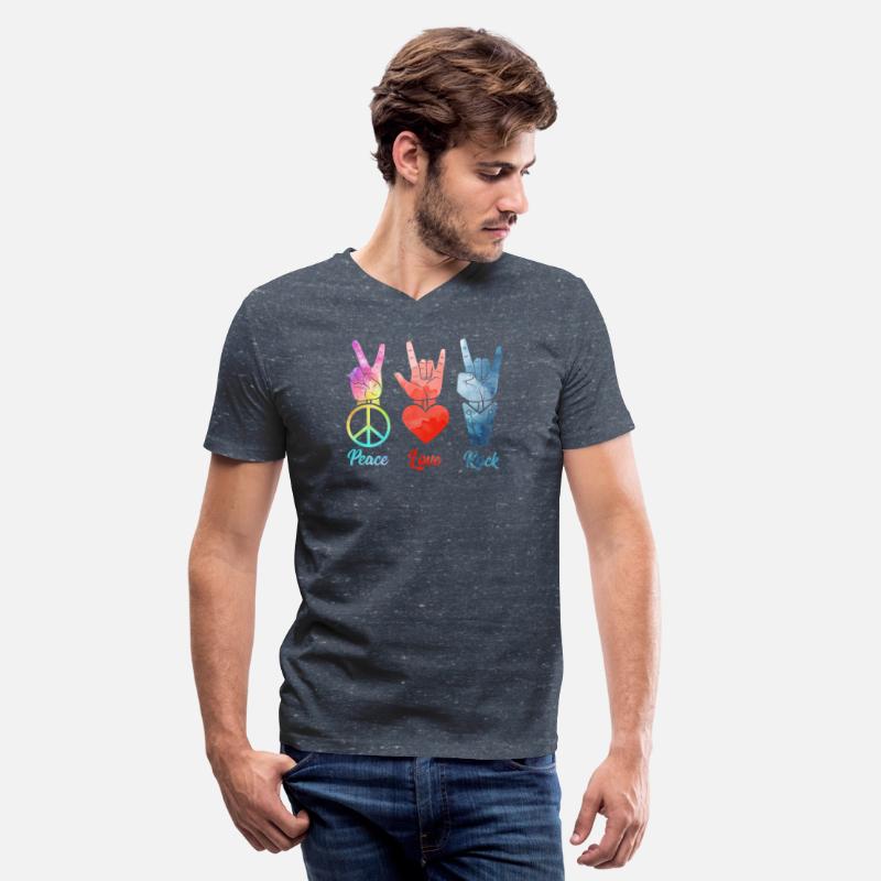 Peace Love Rock & Roll Vintage Peace Musician