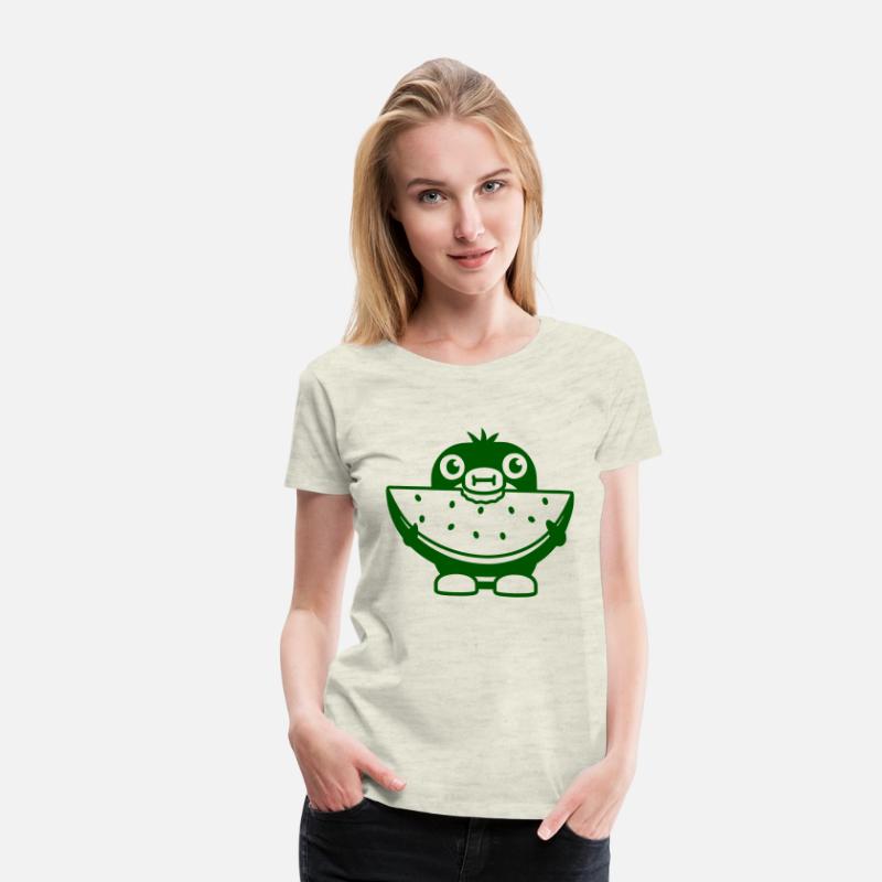 Penguin Eats Melon Fruit Delicious Hunger Bite Fun