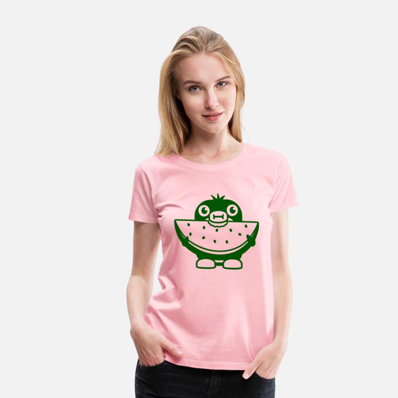 Penguin Eats Melon Fruit Delicious Hunger Bite Fun