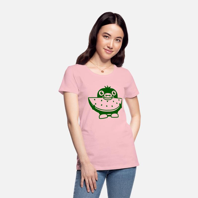 Penguin Eats Melon Fruit Delicious Hunger Bite Fun