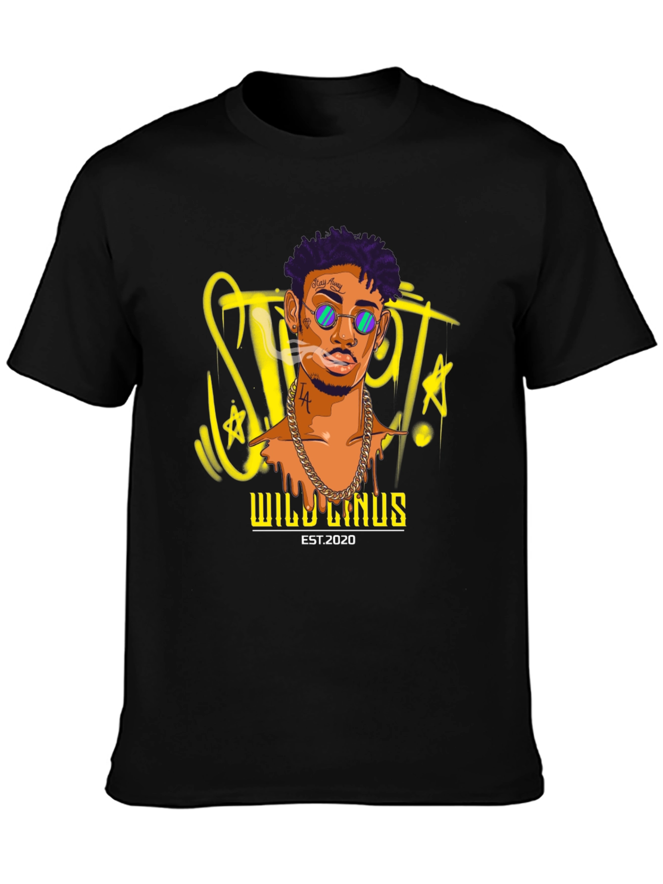 Wild Linus Black Graphic T-Shirt