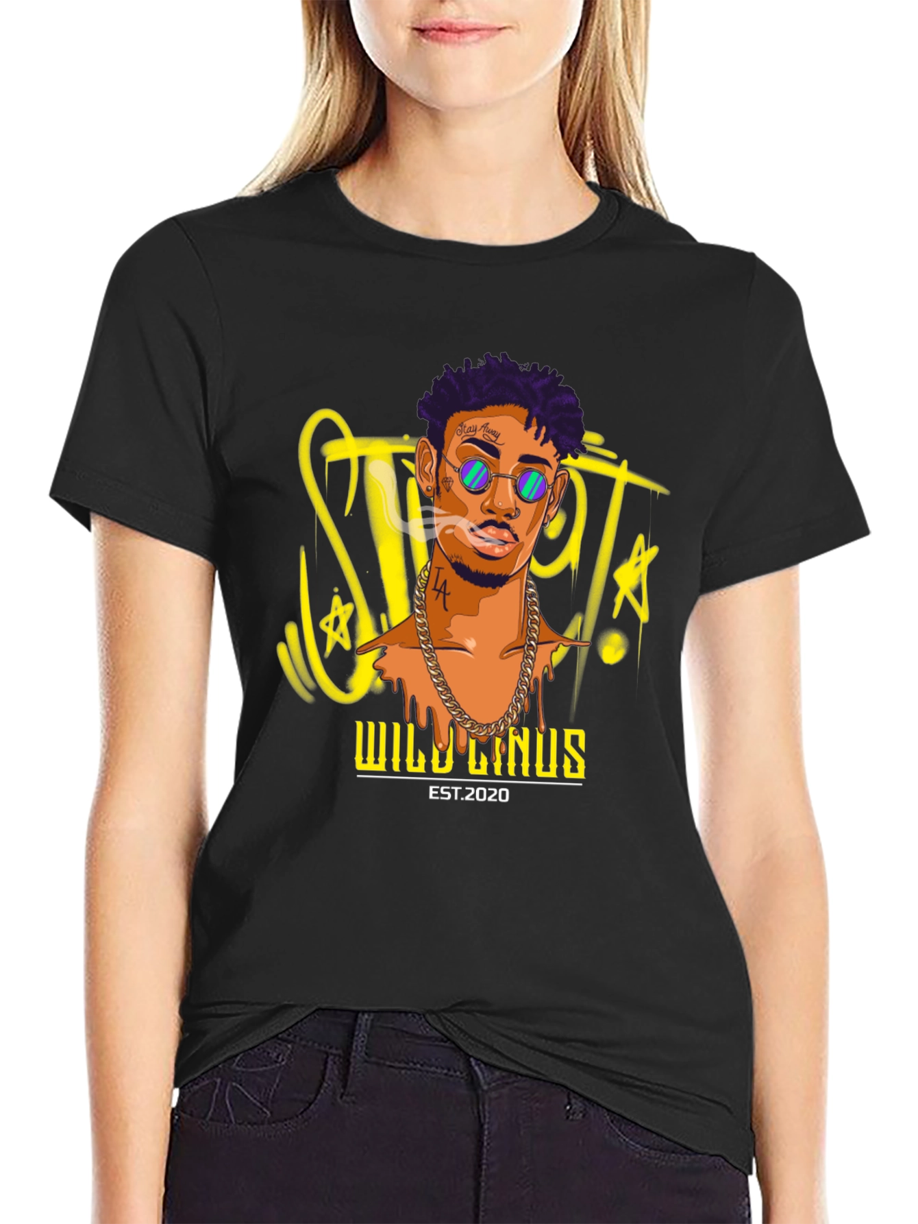 Wild Linus Black Graphic T-Shirt