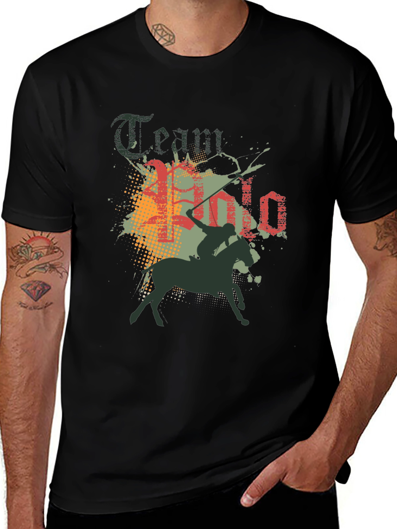 Team Polo T-Shirt - Black