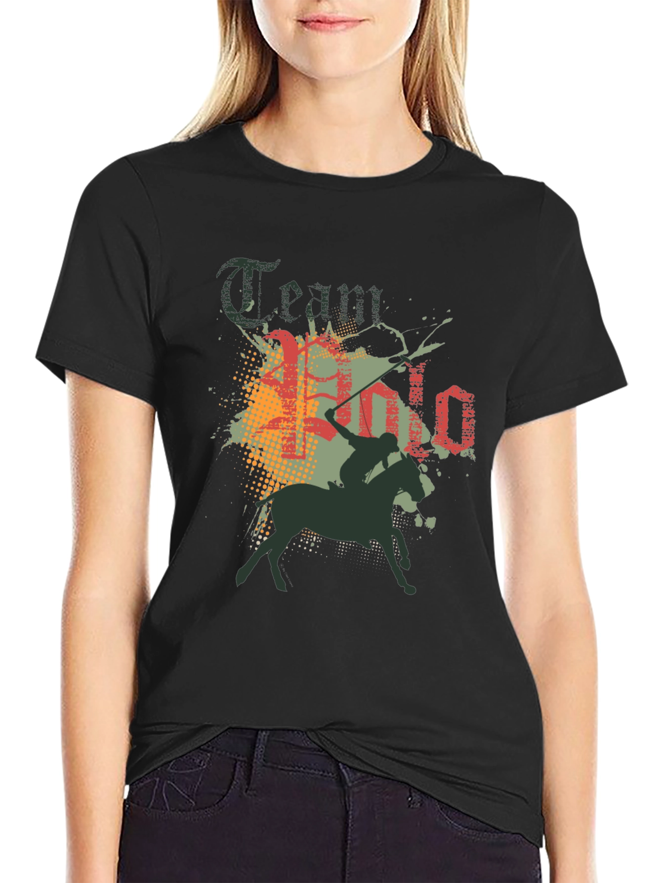 Team Polo T-Shirt - Black