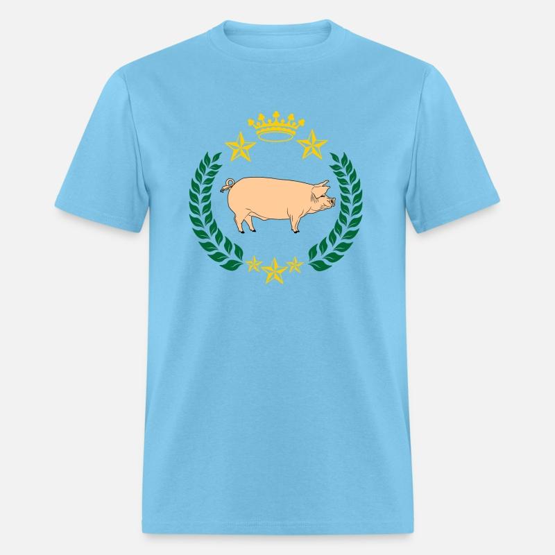 Pig pink in laurel wreath