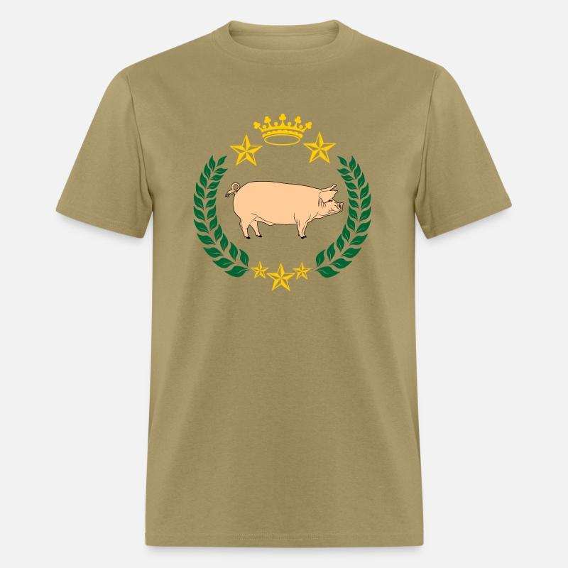 Pig pink in laurel wreath