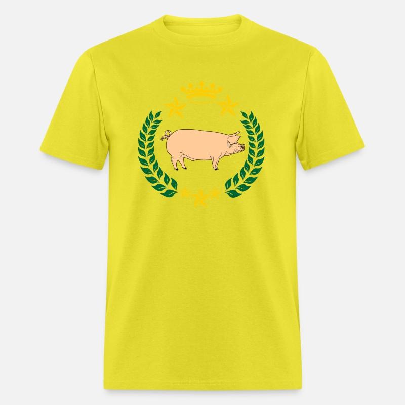 Pig pink in laurel wreath