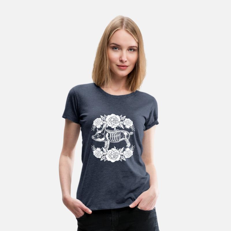 Pig Pork Floral Skeleton Flower Animal