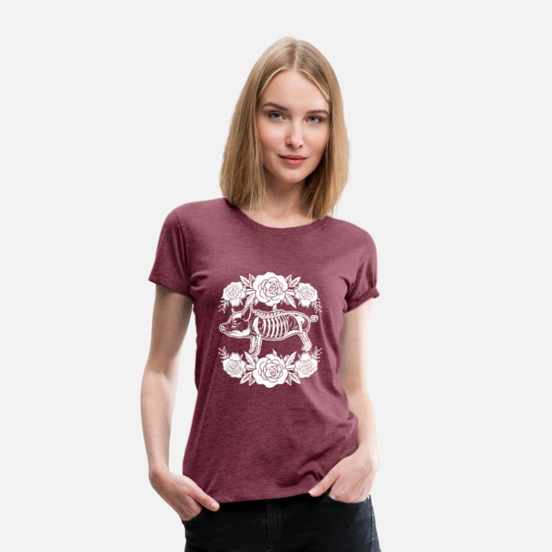 Pig Pork Floral Skeleton Flower Animal