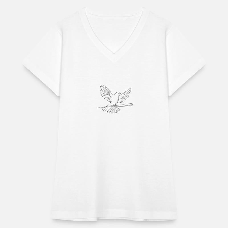 Pigeon or Dove Flying With Cane Drawing