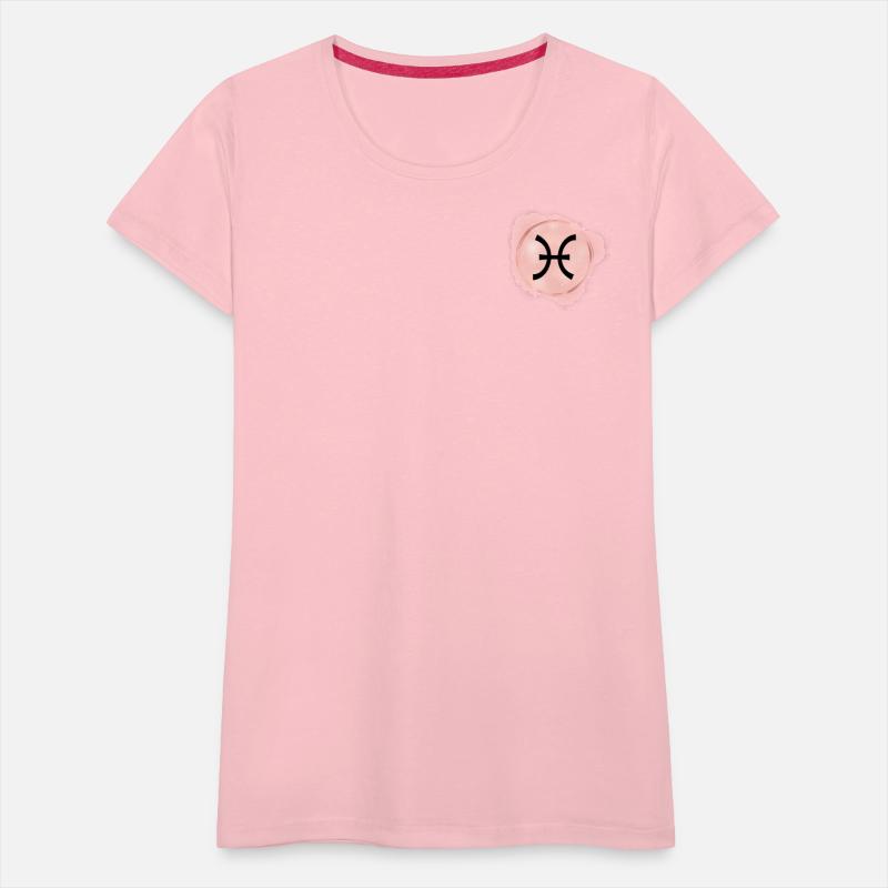 Pisces Zodiac Signs Light Pink Frame