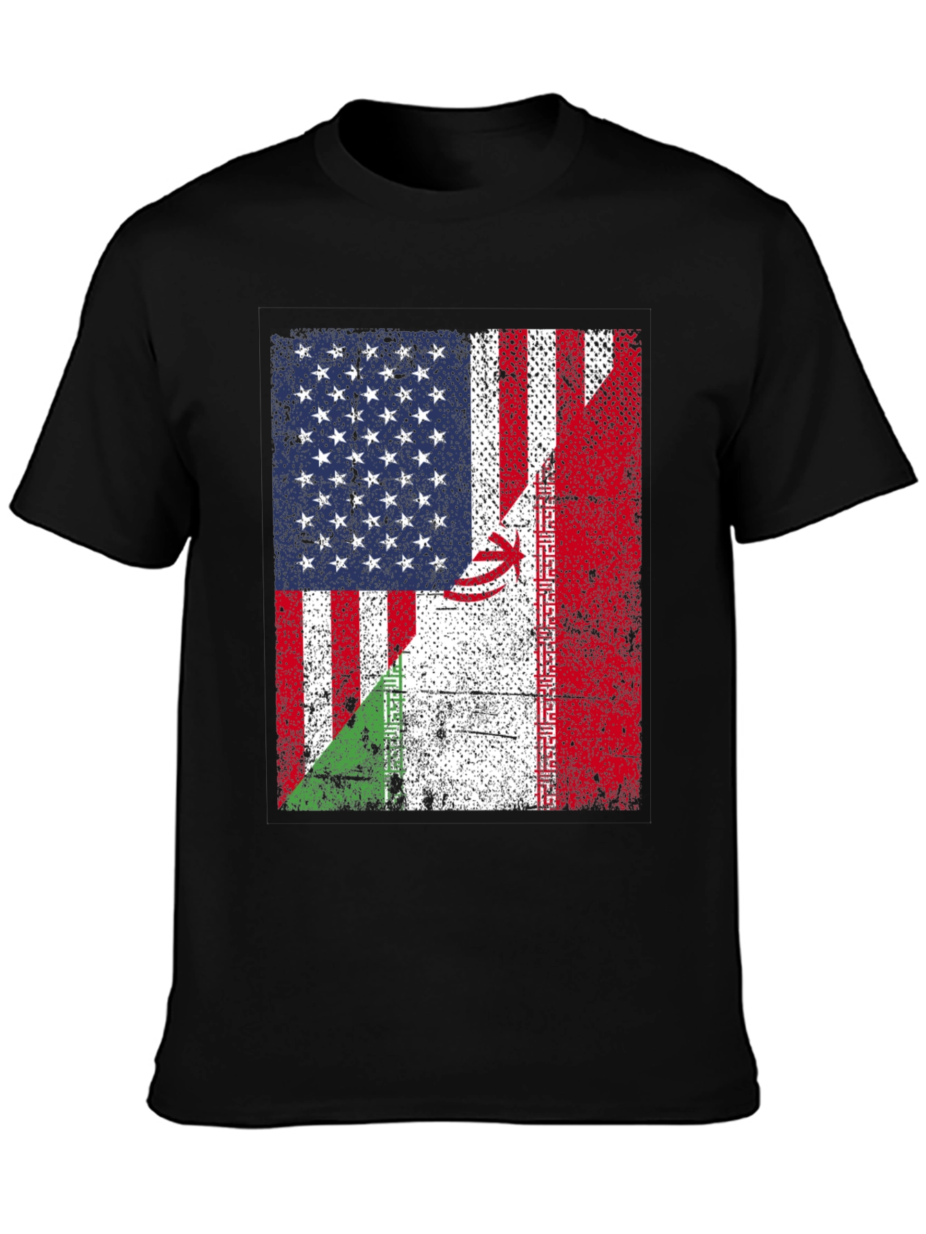 USA and Iran Flag T-Shirt