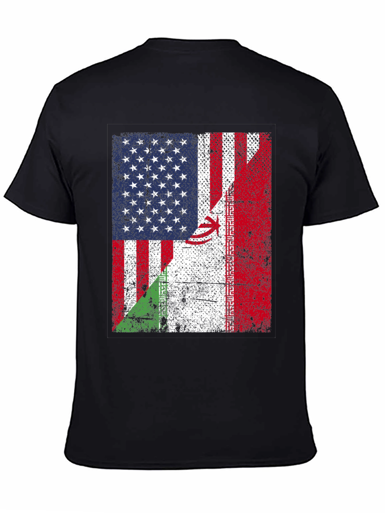 USA and Iran Flag T-Shirt